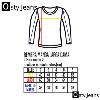 talles OSTY JEAN